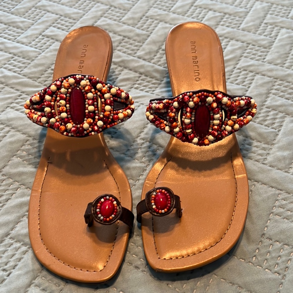 Women’s Ann Marino Beaded Ignite Sandal Size 9